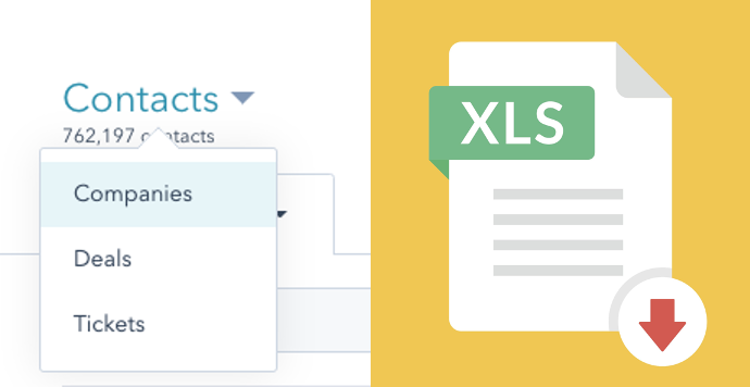 A screenshot of objects within the HubSpot CRM and an Excel spreadsheet to show how the two are similar in format.