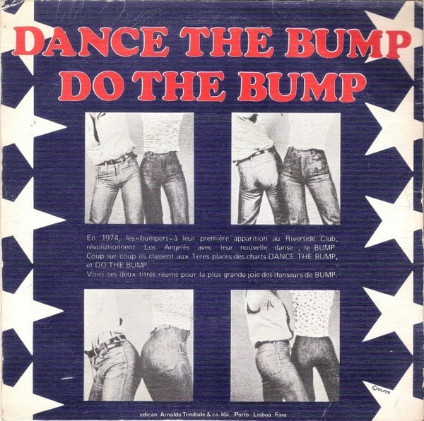 Four photographs of butts showing how to perform the "Bump" dance move