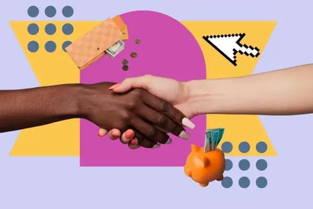 HubSpot's solutions partner ecosystem represented by two people shaking hands