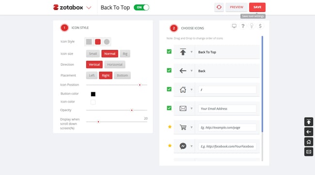 Icon styles for Back to Top Pro plugin for WordPress
