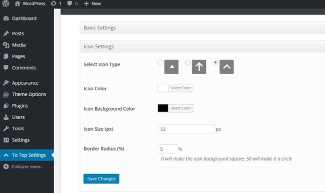 Image button styles for To Top plugin for WordPress
