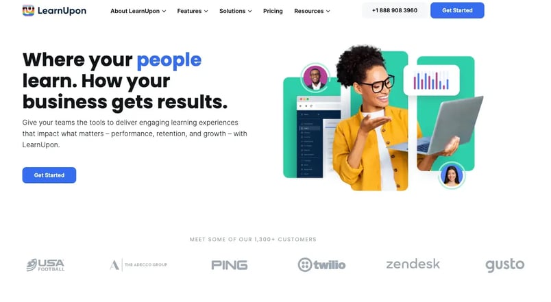 Ad where your people learn on LearnUpon