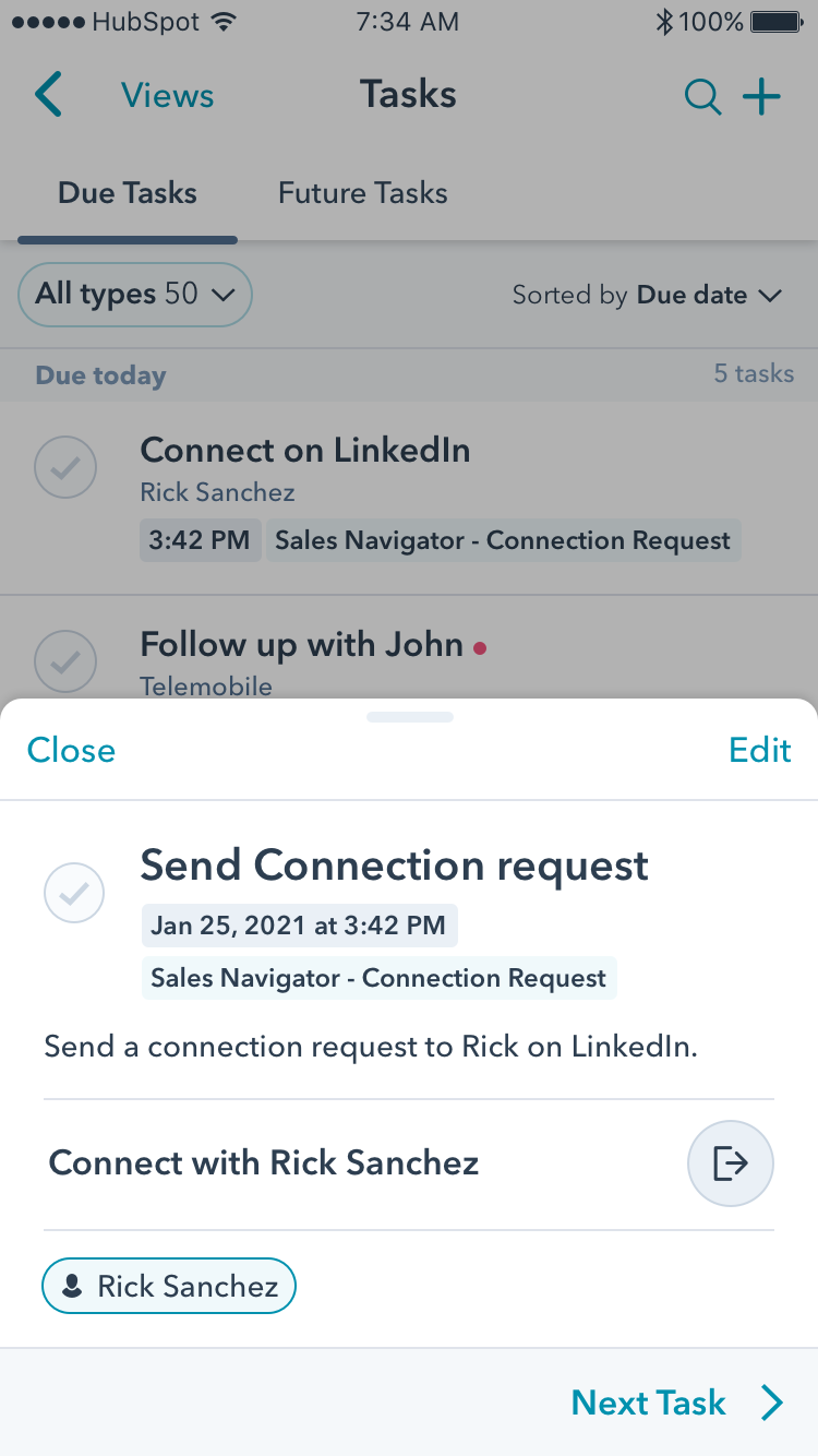 Tasks_ LinkedIn Connection request