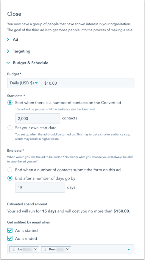 ads-sequence-third-ad-budget-and-schedule