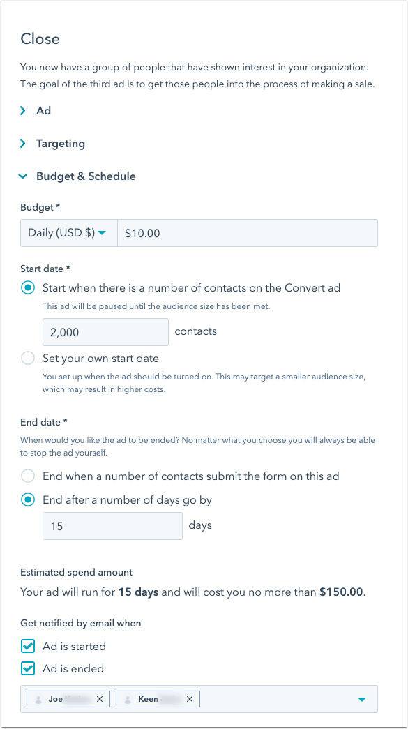 ads-Séquence Third-ad-budget-and-schedule