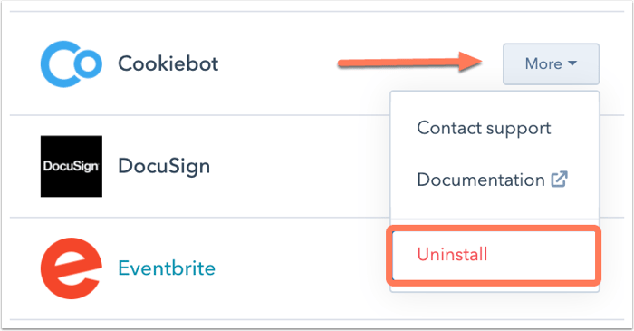 uninstall-cookiebot
