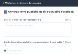 Générateur de publicité Facebook