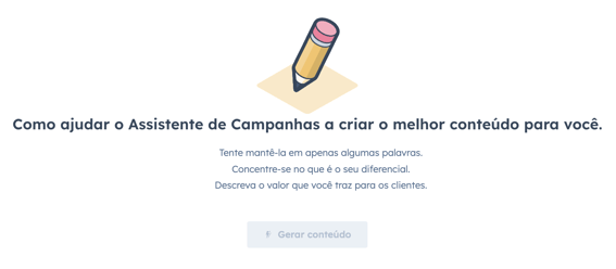 crie seus e-mails marketing com a ajuda do assistente de campanhas da HubSpot 