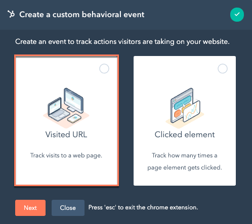 chrome-extension-create-visited-url-event
