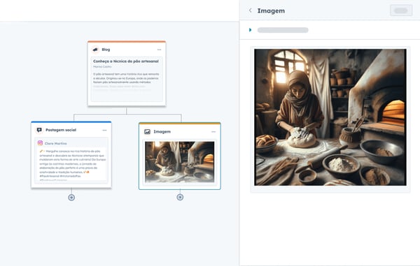 Remix de conteúdo com IA mostrando uma imagem