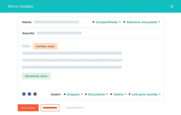 exemplo de e-mail criado com a caixa de entrada compartilhada da HubSpot