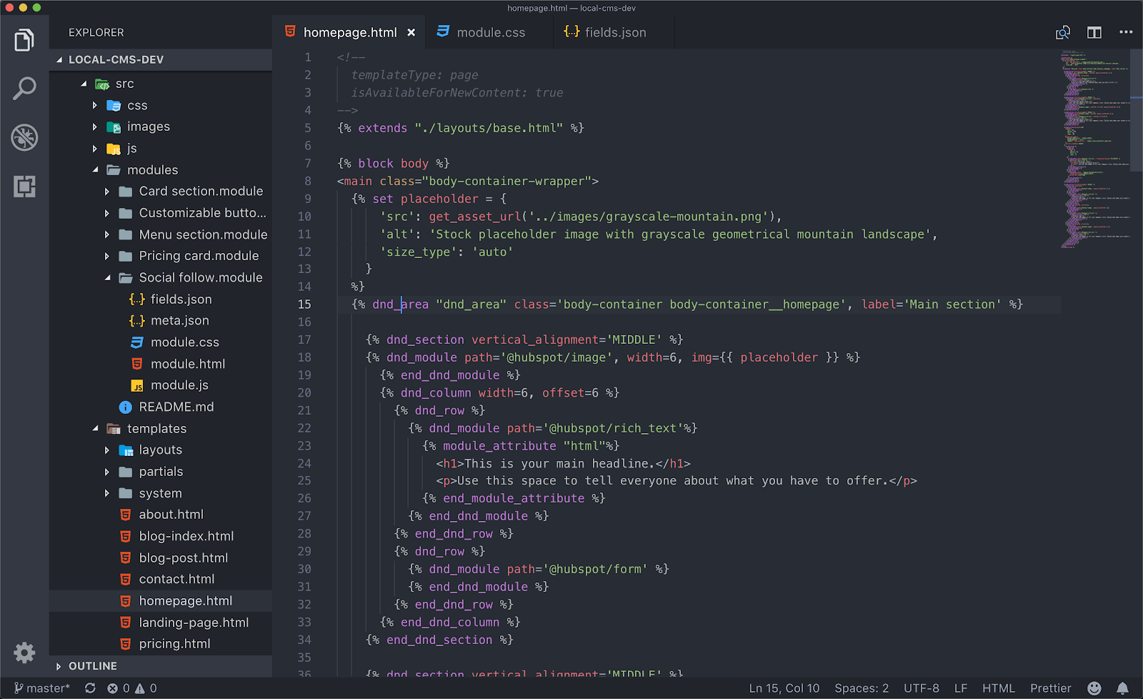 Lokale Website-Entwicklung