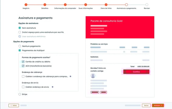 ferramenta de orçamentos na HubSpot