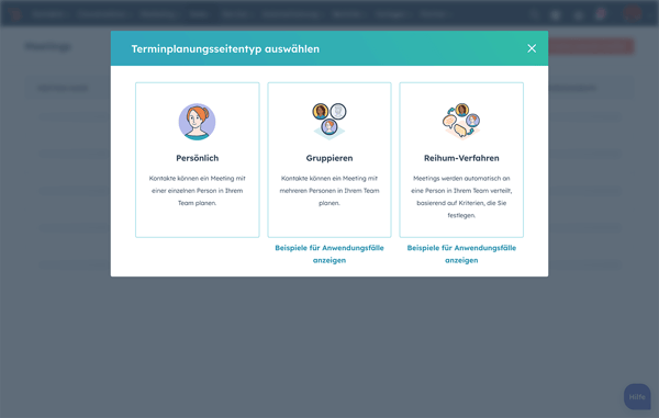 Sales Gruppe plant einen Termin