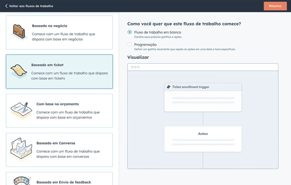 transferência de tickets de clientes na ferramenta de atendimento automatizado da HubSpot