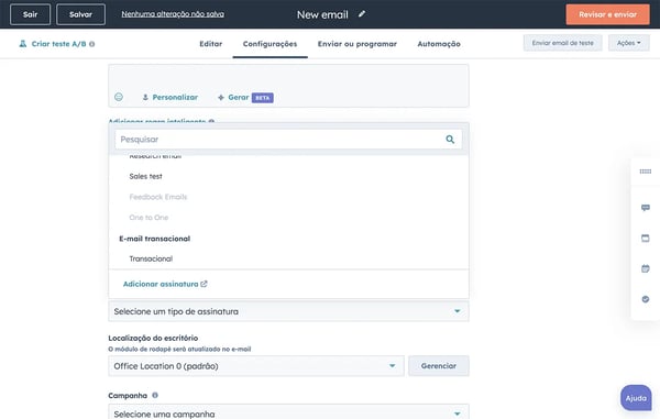 exemplo de e-mail transacional