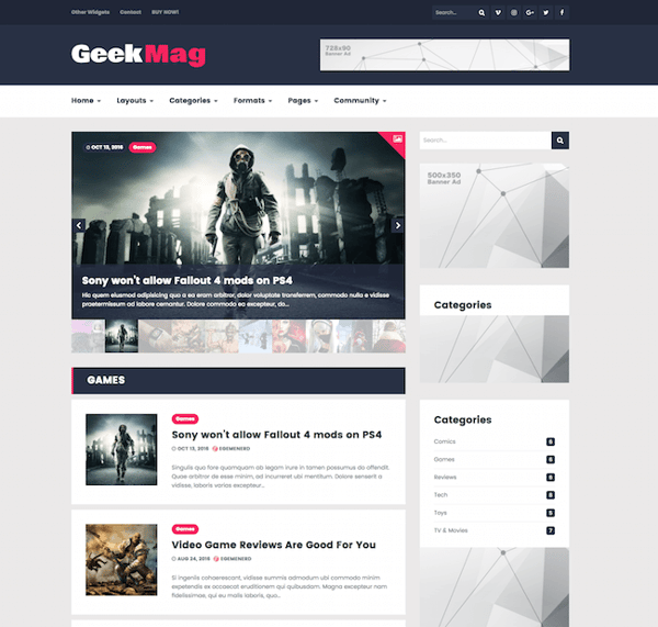 GeekMag WordPress Theme