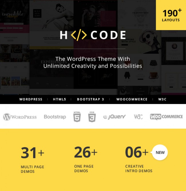 H-Code WordPress Theme