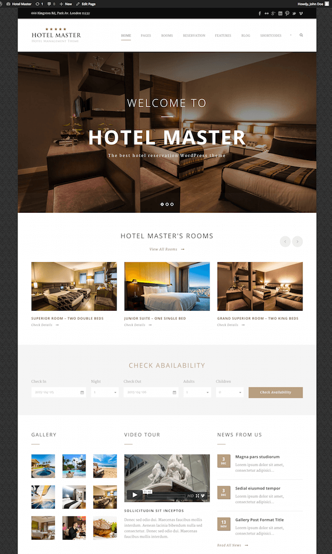 Hotel Master Hotel Theme