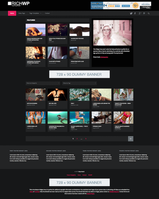 The Video World Theme for WordPress