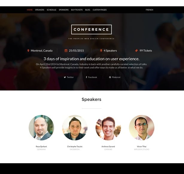 conference wordpress theme