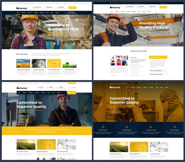 Factory Hub Industrial WordPress Theme