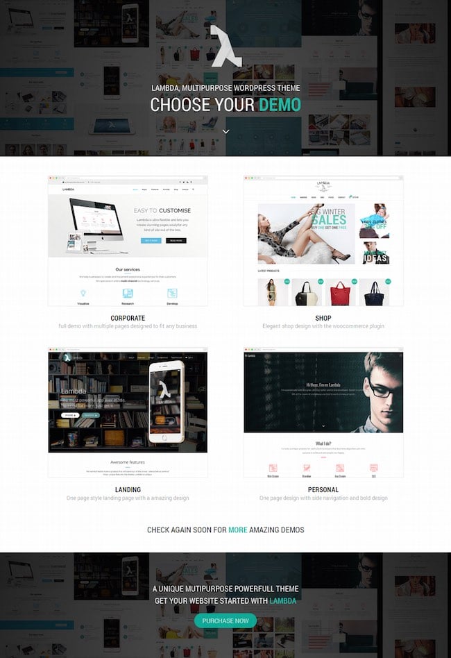 Lambda right-to-left (RTL) WordPress theme