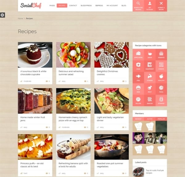 socialchef buddypress theme