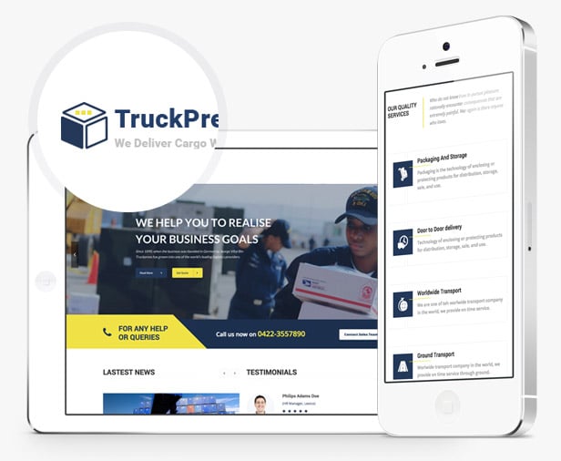 TruckPress Industrial WordPress Theme 