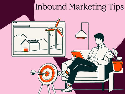 A potential customer watches a video that is an inbound marketing tactic. the bullseye with the arrow represents the marketing video reaching its target audience.