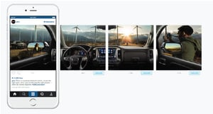 Carousel ad examples on Instagram.