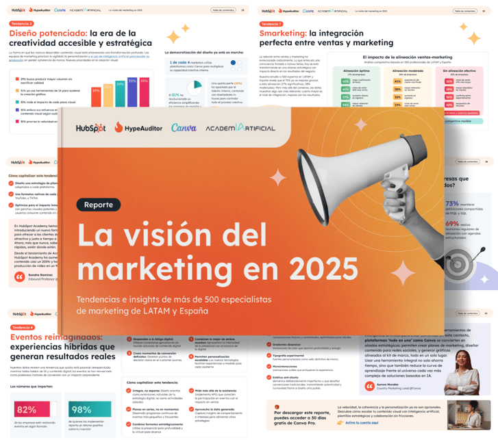 Imagen sobre la visión del marketing 2025 HubSpot