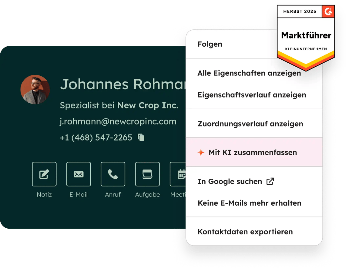 HubSpots CRM-Software mit Kontaktmanagement