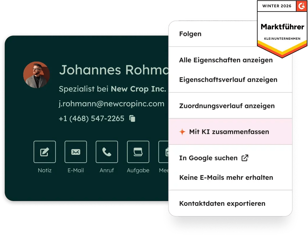 HubSpots CRM-Software mit Kontaktmanagement
