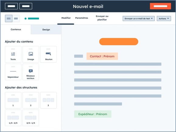 Création d'une newsletter personnalisée dans HubSpot