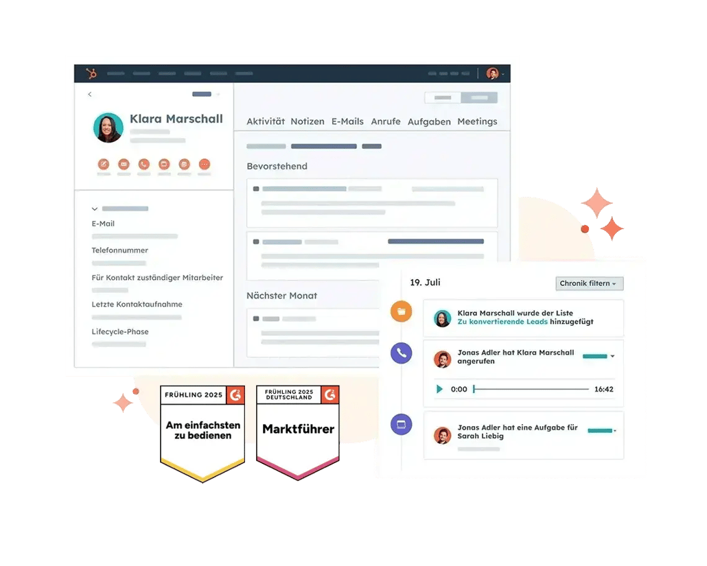 Kostenloses HubSpot CRM Dashboard Übersicht