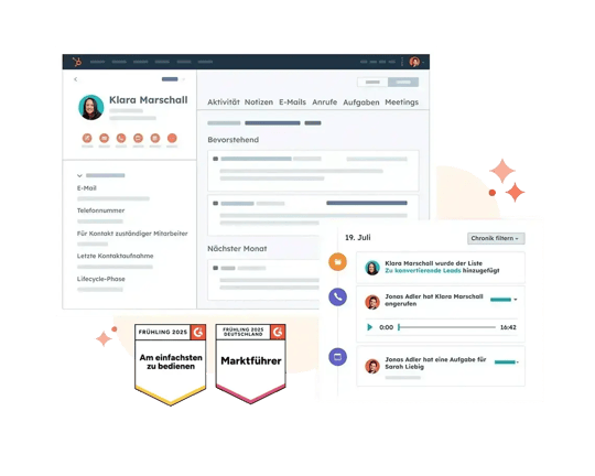 Kostenloses HubSpot CRM Dashboard Übersicht