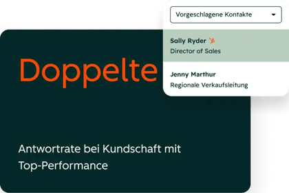 Kundenunternehmen, die den Prospecting Agent verwenden, verzeichnen eine doppelte Antwortrate von Spitzenkundschaft.