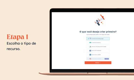 Assistente de Campanhas: crie conteúdo para landing pages, e-mails ou anúncios1