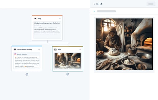 HubSpot-Benutzeroberfläche, auf der Nutzende den KI-Bildgenerator nutzen, um relevante Bilder für eine Webseite zu erstellen