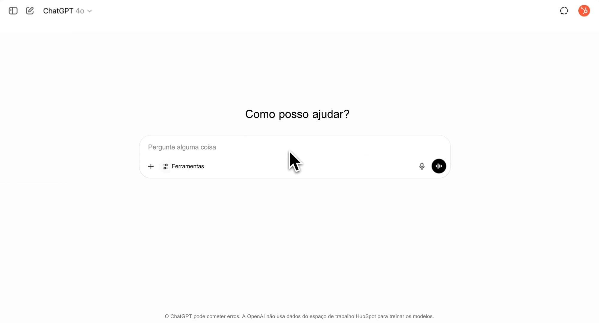Imagem gif animada mostrando como habilitar o conector da HubSpot