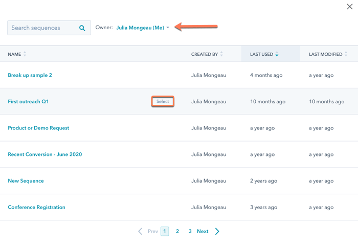 select-sequence-from-chrome-extension