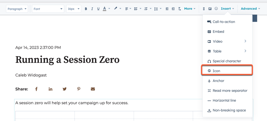 insert-an-icon-in-a-post-or-page
