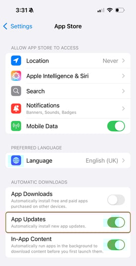 KB - App updates