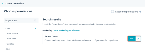 KB - Buyer Intent Permissions