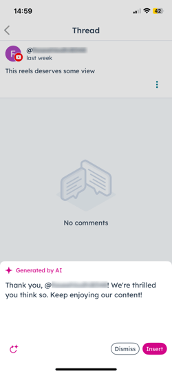 KB - mobile social quick replies