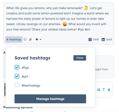KB - banco de hashtags sociales