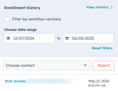 KB - workflow enrollment history
