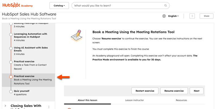 Une certification en cours mettant en valeur un exercice pratique.