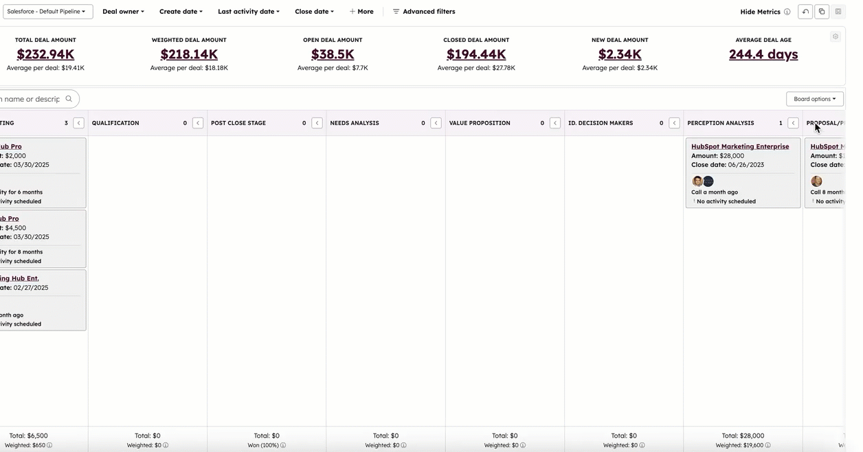 An animated GIF showing how to click board options then edit and select the desired currency.